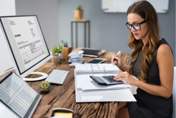 Woman doing Taxes